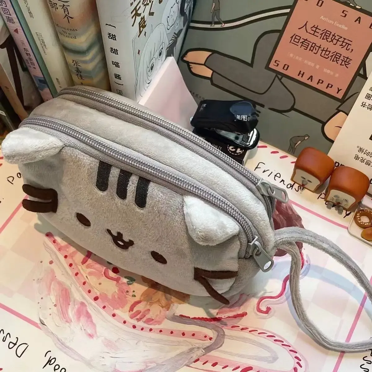 Kawaii Pusheen Fat Cat Cartoon - đánh giá và giá Cosmetic Bags