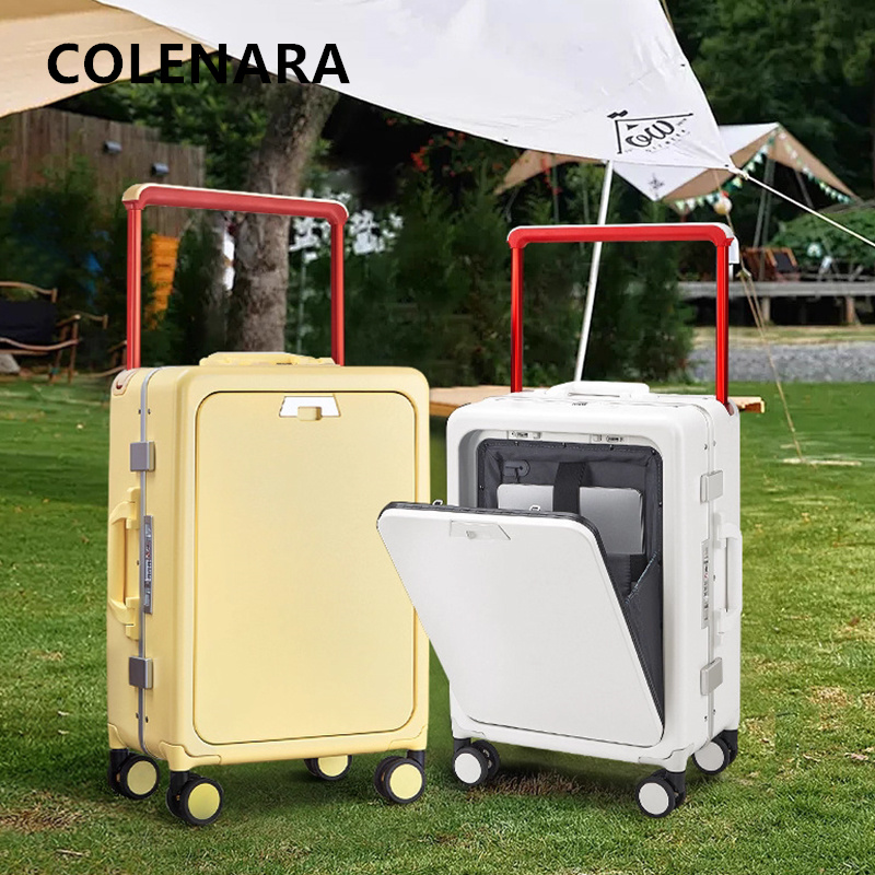 COLENARA Rolling Luggage Front - đánh giá và giá Front Opening Laptop Luggage 24 Inch