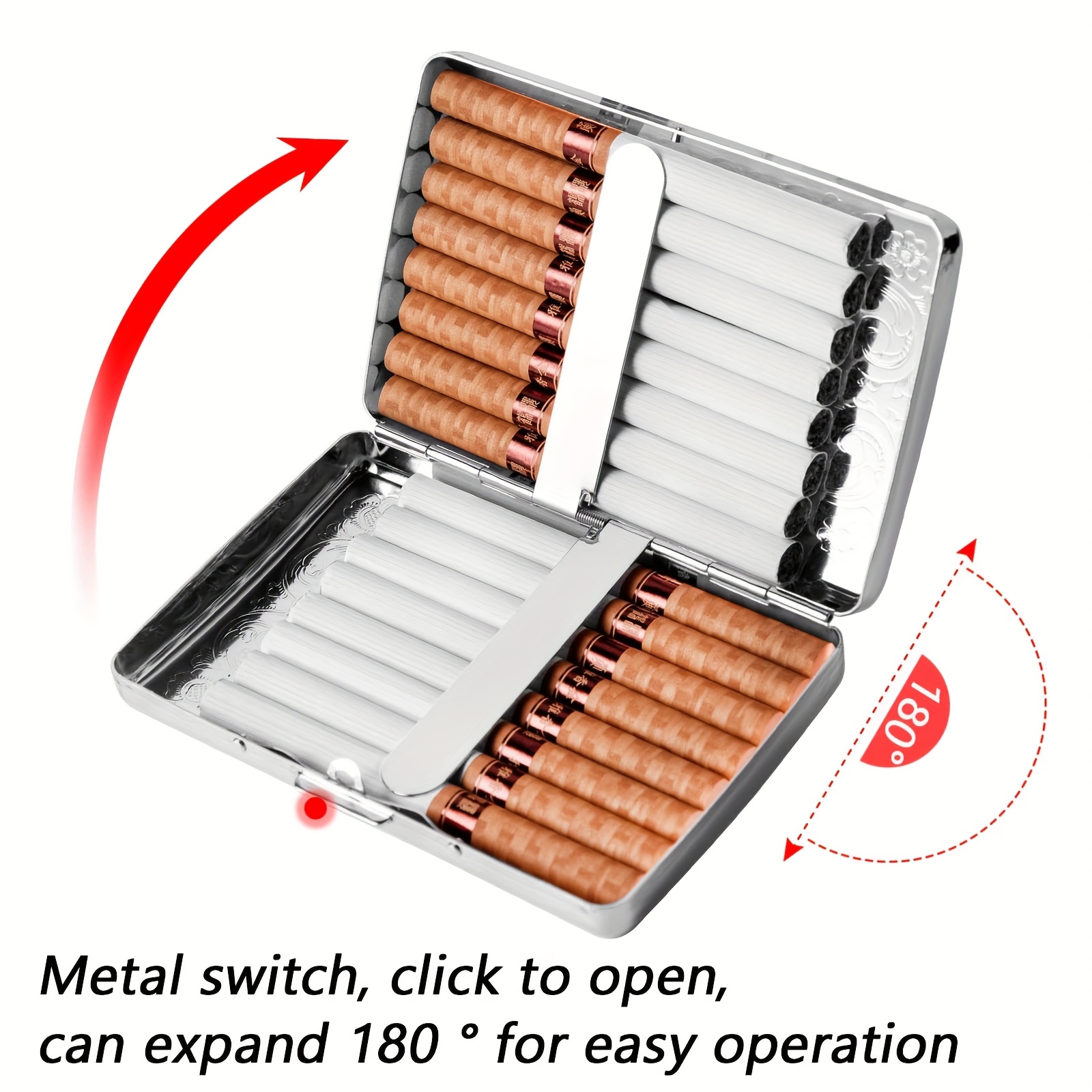 Vintage Metal Cigarette Case - - đánh giá và giá Wallets