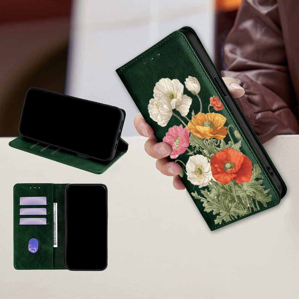 Magnetic Leather Floral patter - đánh giá và giá Wallets