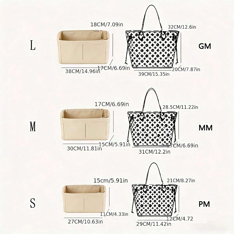 Felt Inset Bag Organizer, Mult - đánh giá và giá Handbags