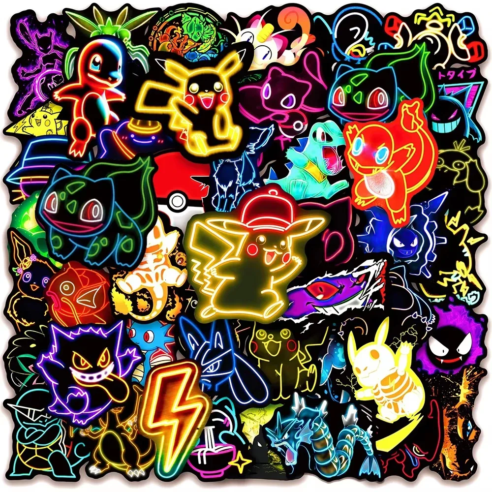 100pcs Neon  Pokémon  Stickers - đánh giá và giá Luggage